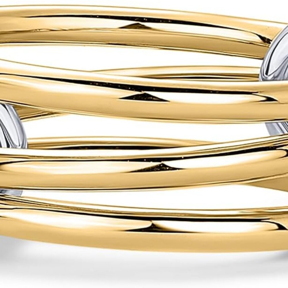 Versatile 14k Gold Plated Stackable Rings - Gift-… - image 1